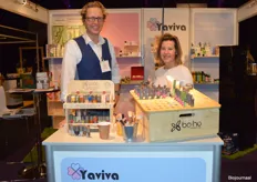 Pieter Hofland en Ingrid Lijffijt stonden namens groothandel Yaviva op de Pureness-beurs.